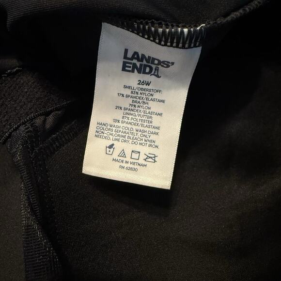 Lands End Swimsuit Womens Plus Size 26W Black Tankini 2 Piece RETRO PINUP - Picture 8 of 15